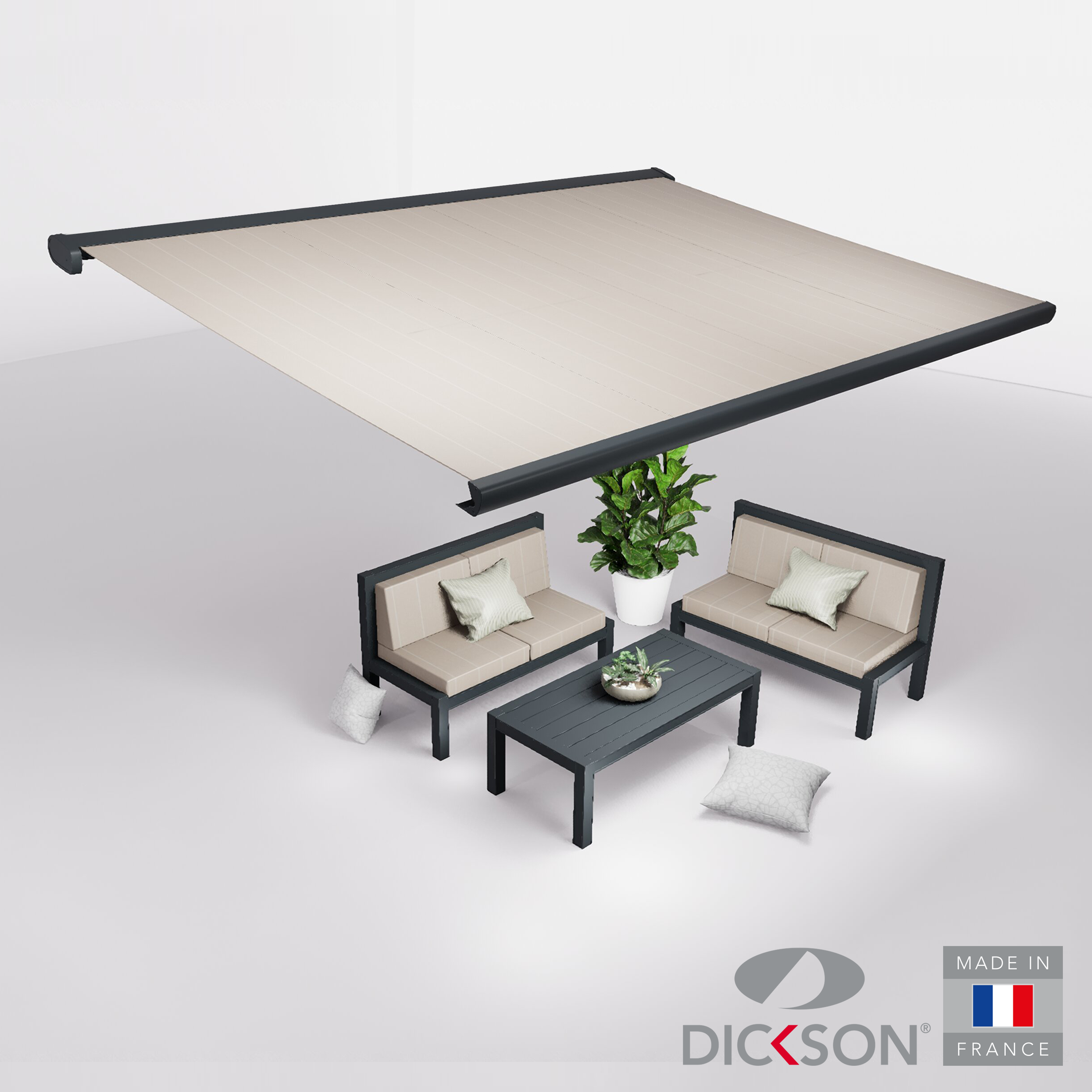 Ensemble Store banne et salon de jardin MEEL - 4 places Canapés