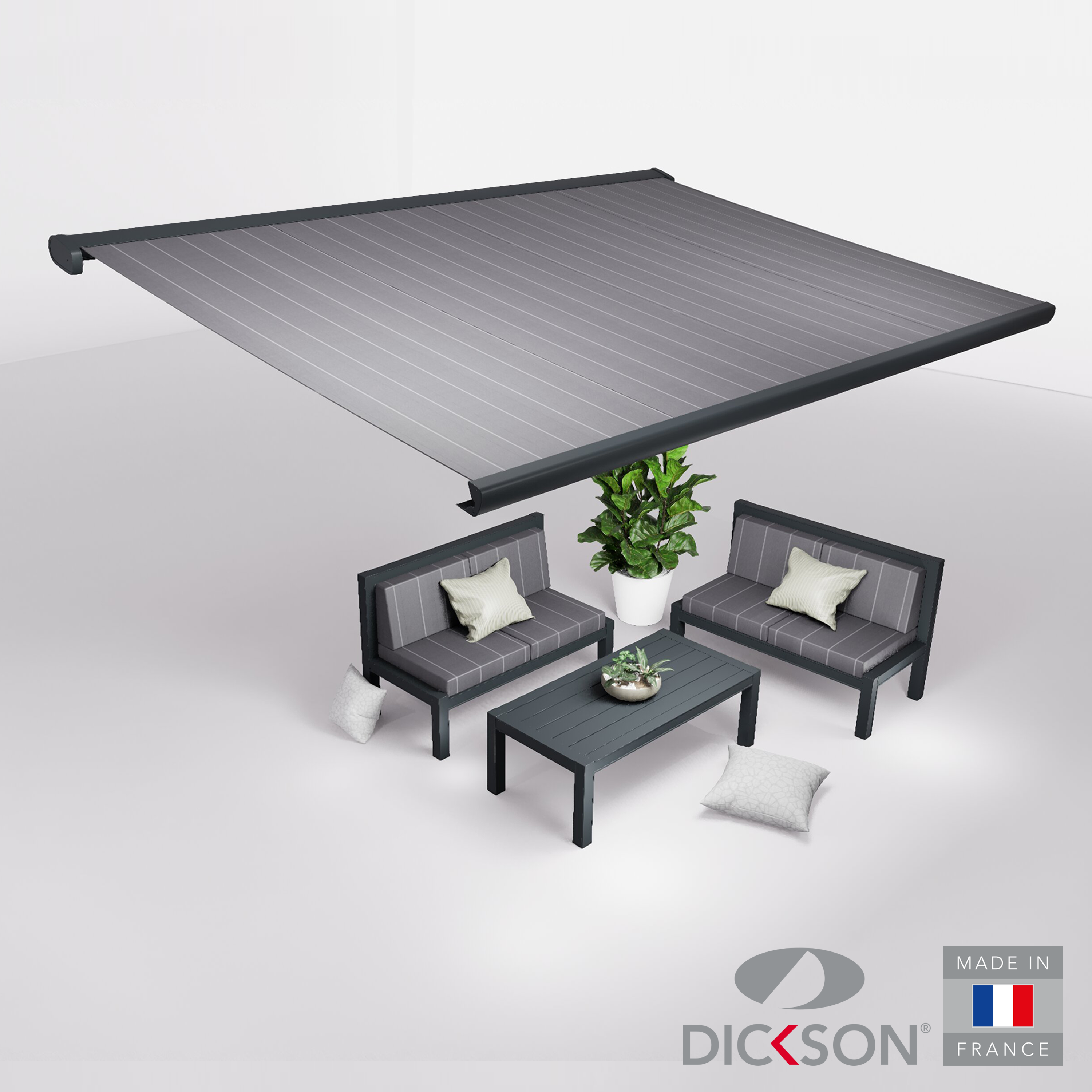 Ensemble Store banne et salon de jardin MEEL - 4 places Canapés