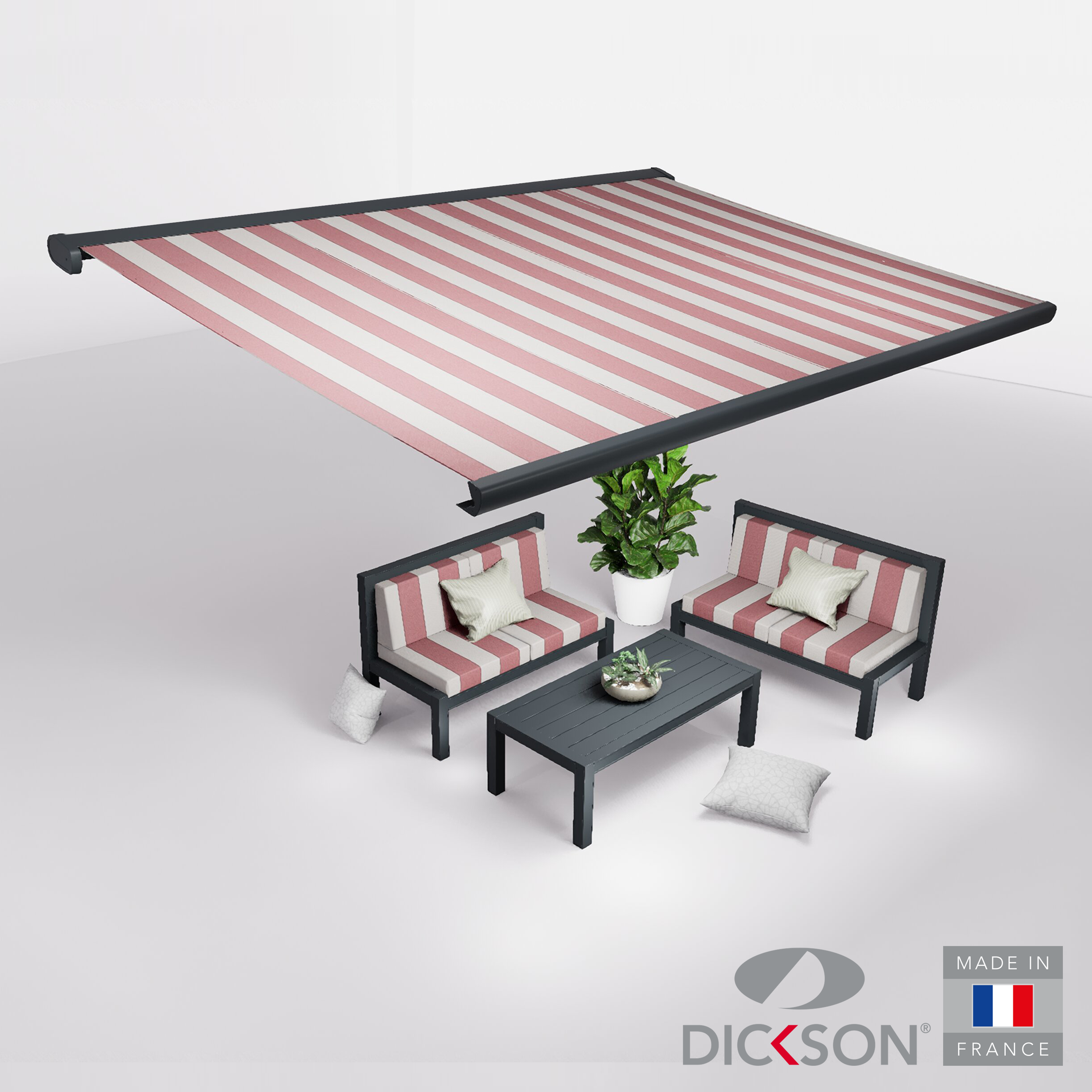 Ensemble Store banne et salon de jardin MEEL - 4 places Canapés