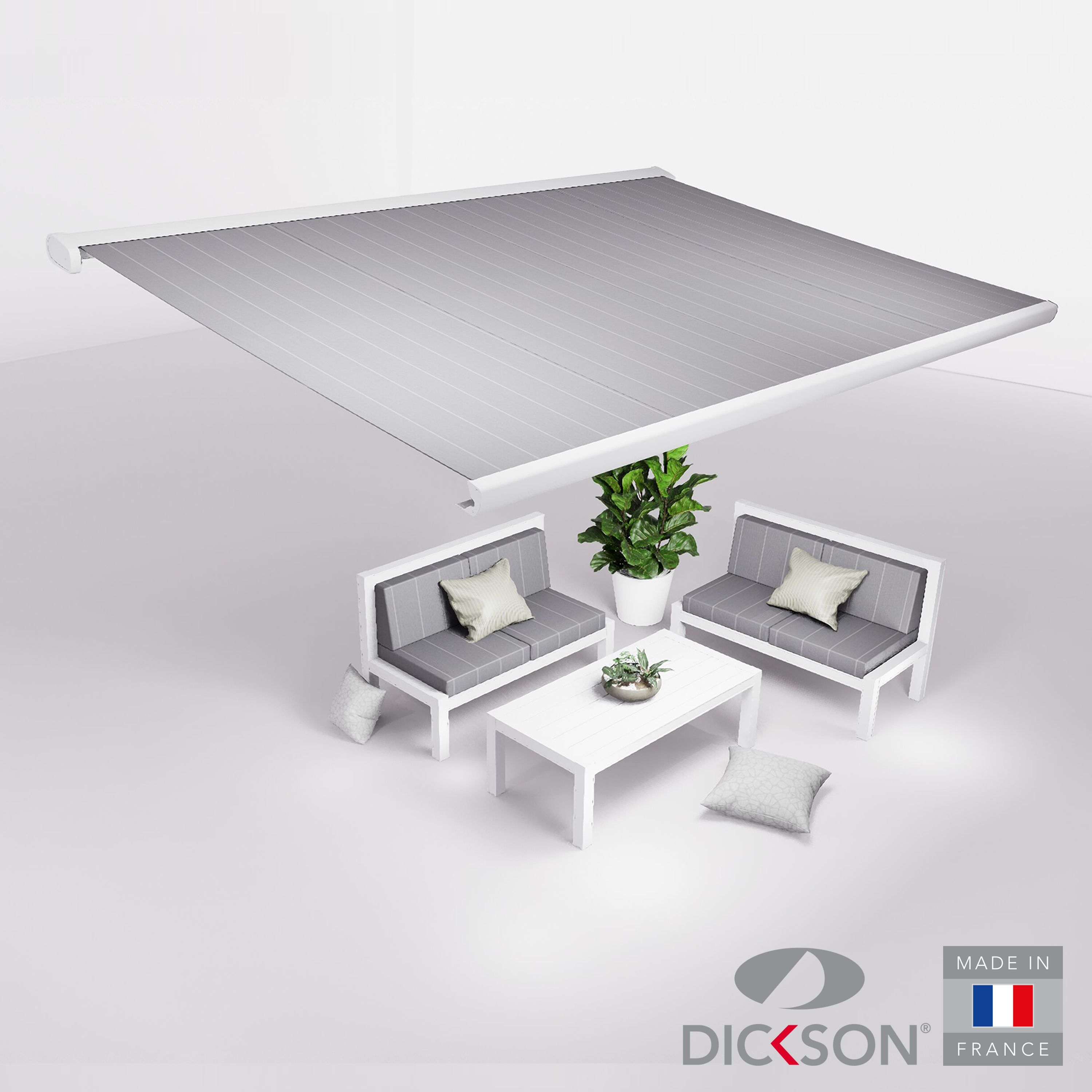 Ensemble Store banne et salon de jardin MEEL - 4 places Canapés