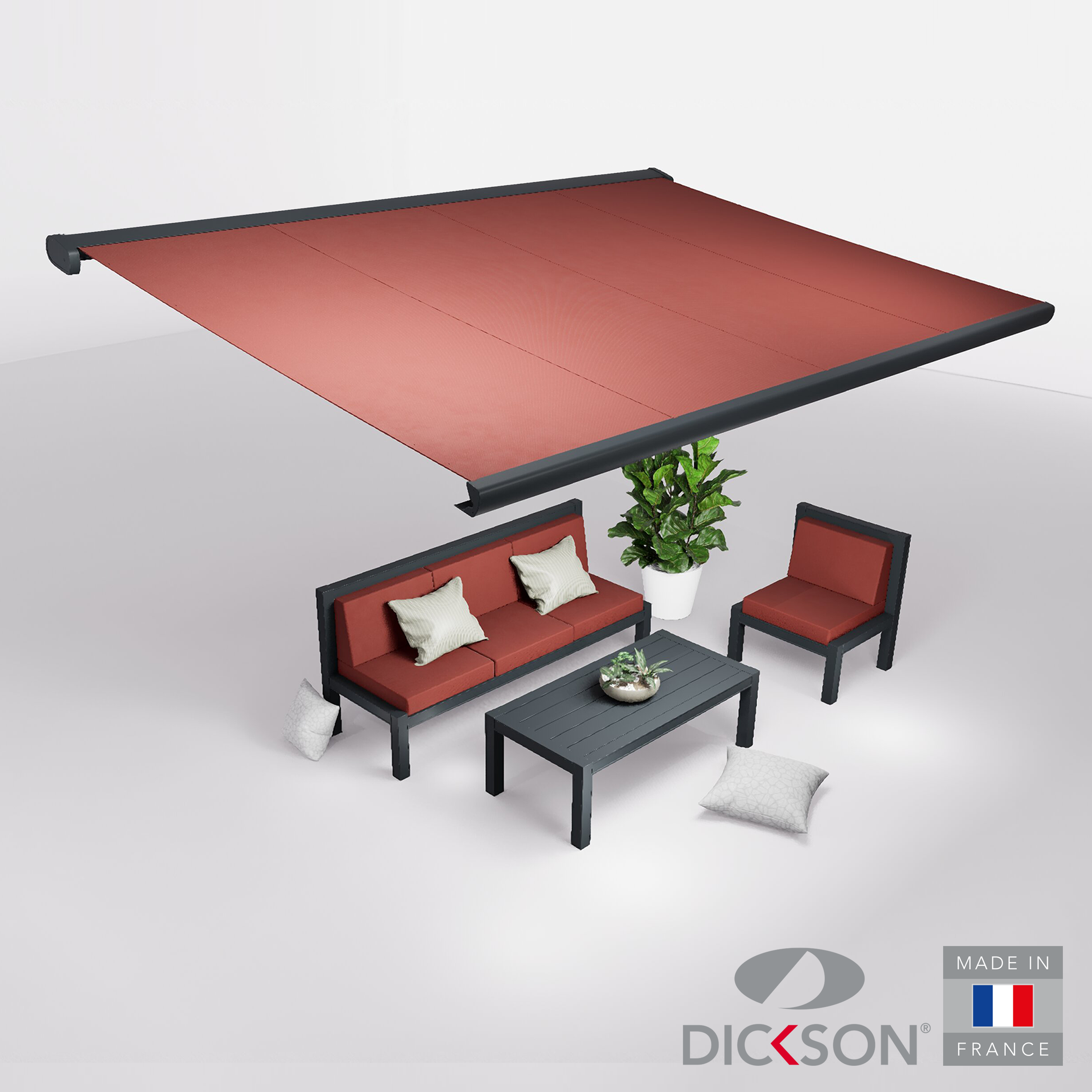 Ensemble Store banne et salon de jardin MEEL - 4 places