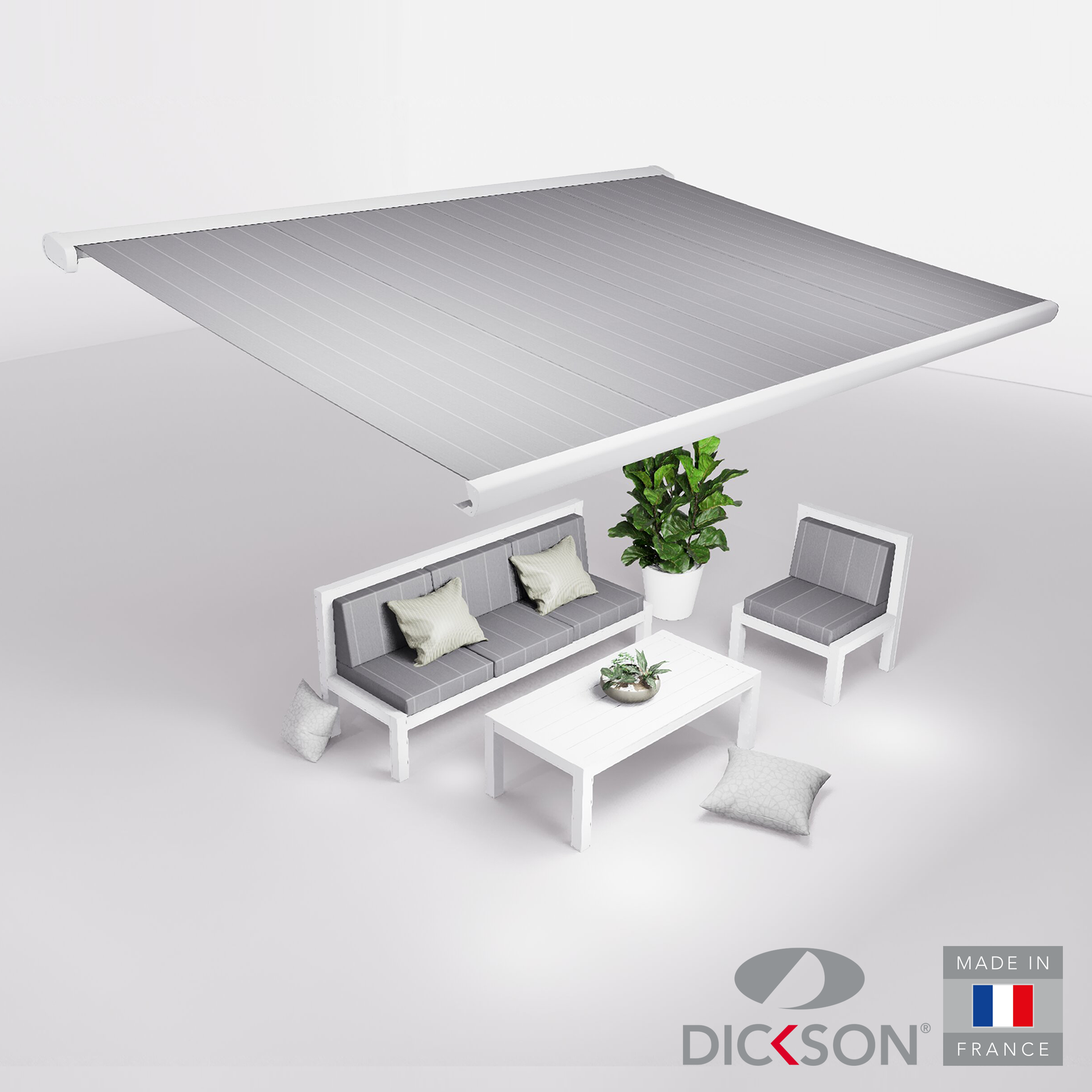 Ensemble Store banne et salon de jardin MEEL - 4 places
