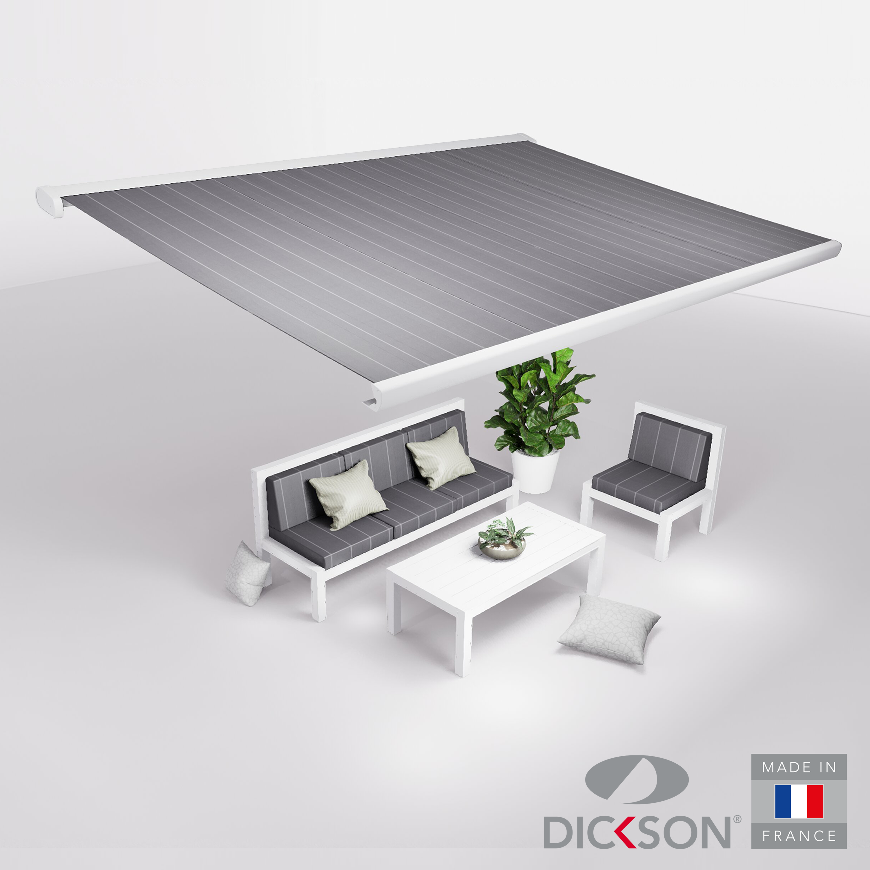 Ensemble Store banne et salon de jardin MEEL - 4 places