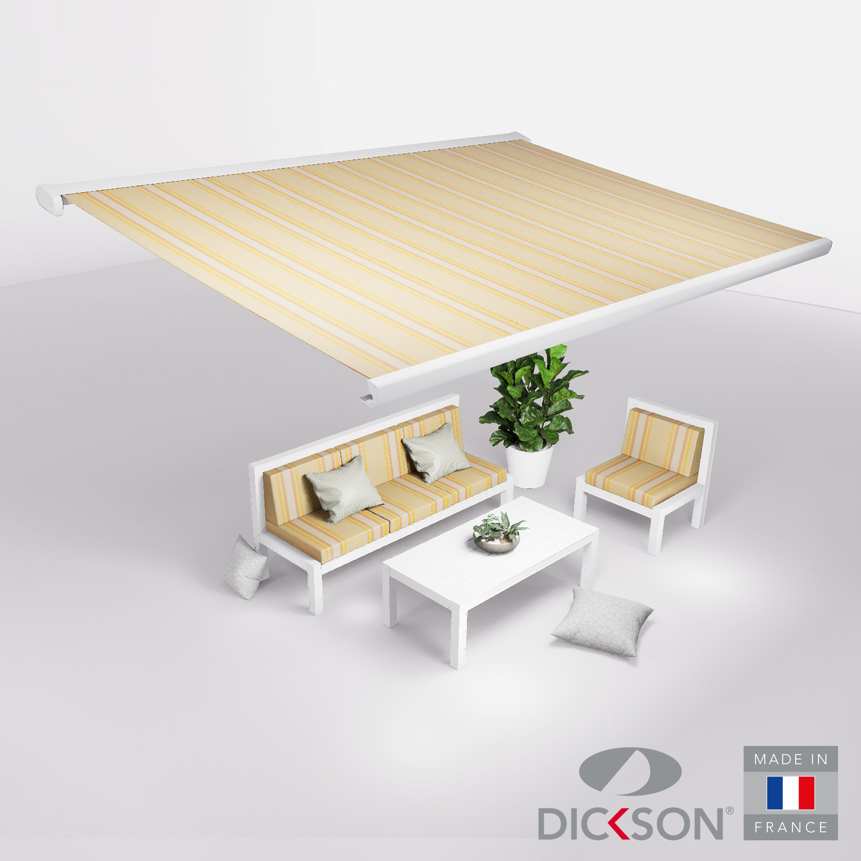 Ensemble Store banne et salon de jardin MEEL - 4 places