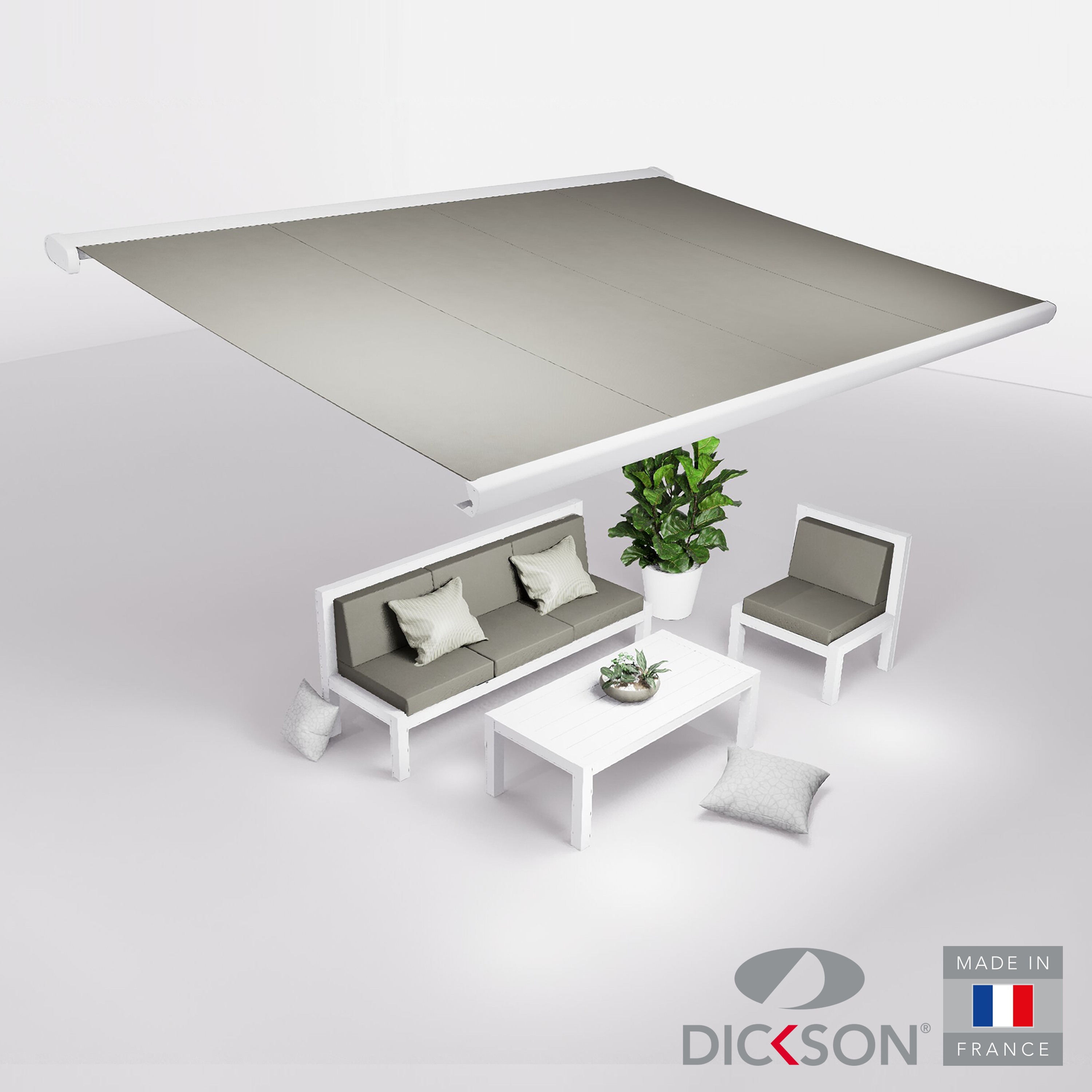 Ensemble Store banne et salon de jardin MEEL - 4 places