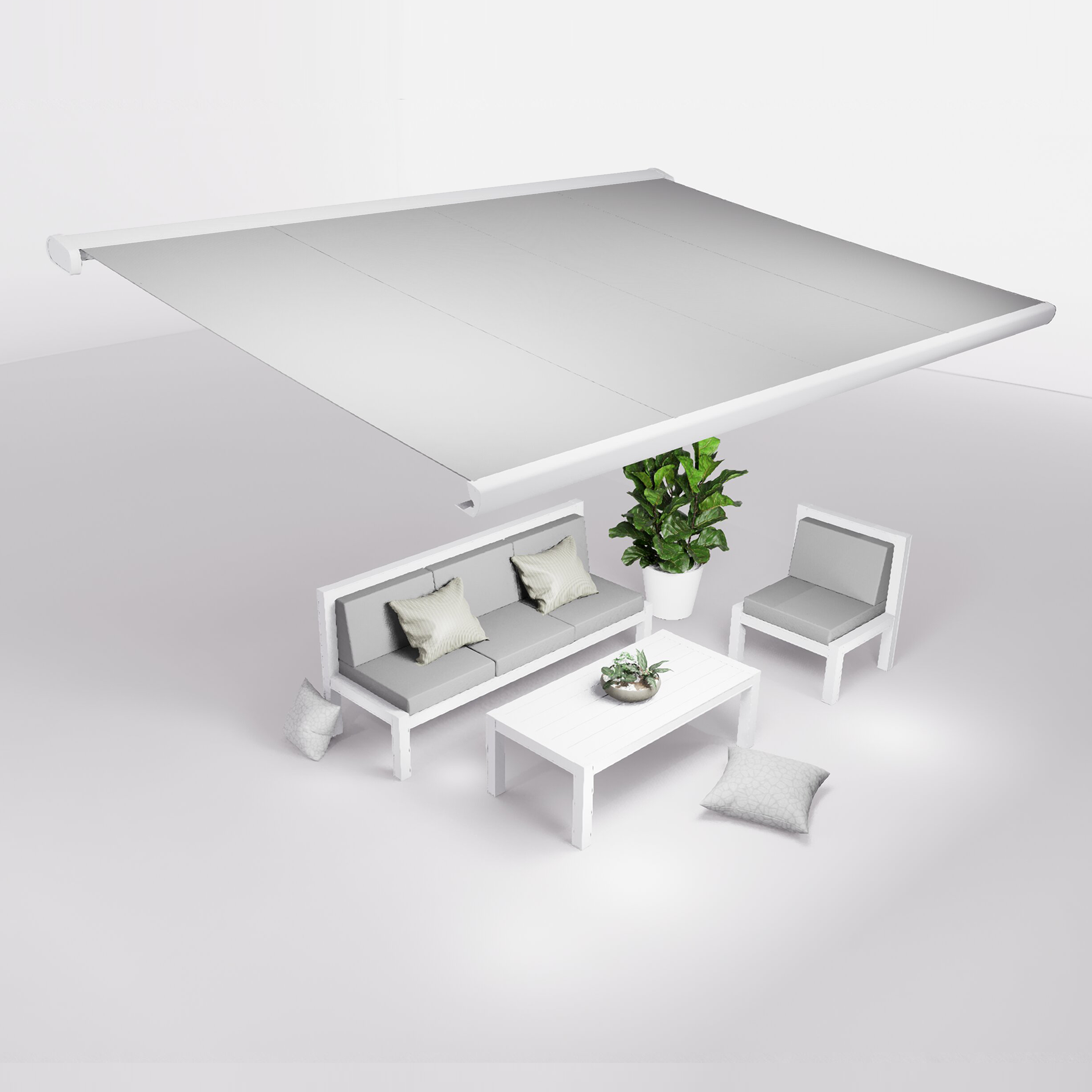 Ensemble Store banne et salon de jardin MEEL - 4 places