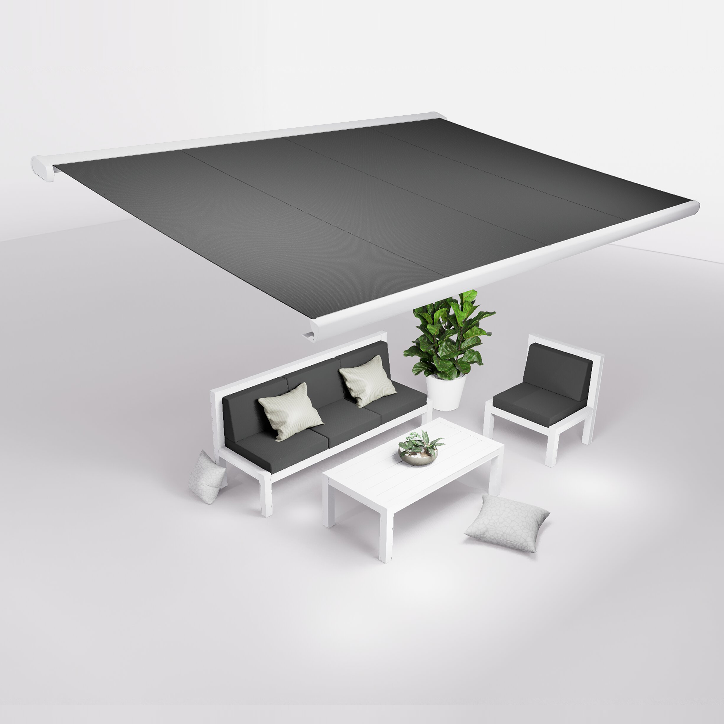 Ensemble Store banne et salon de jardin MEEL - 4 places