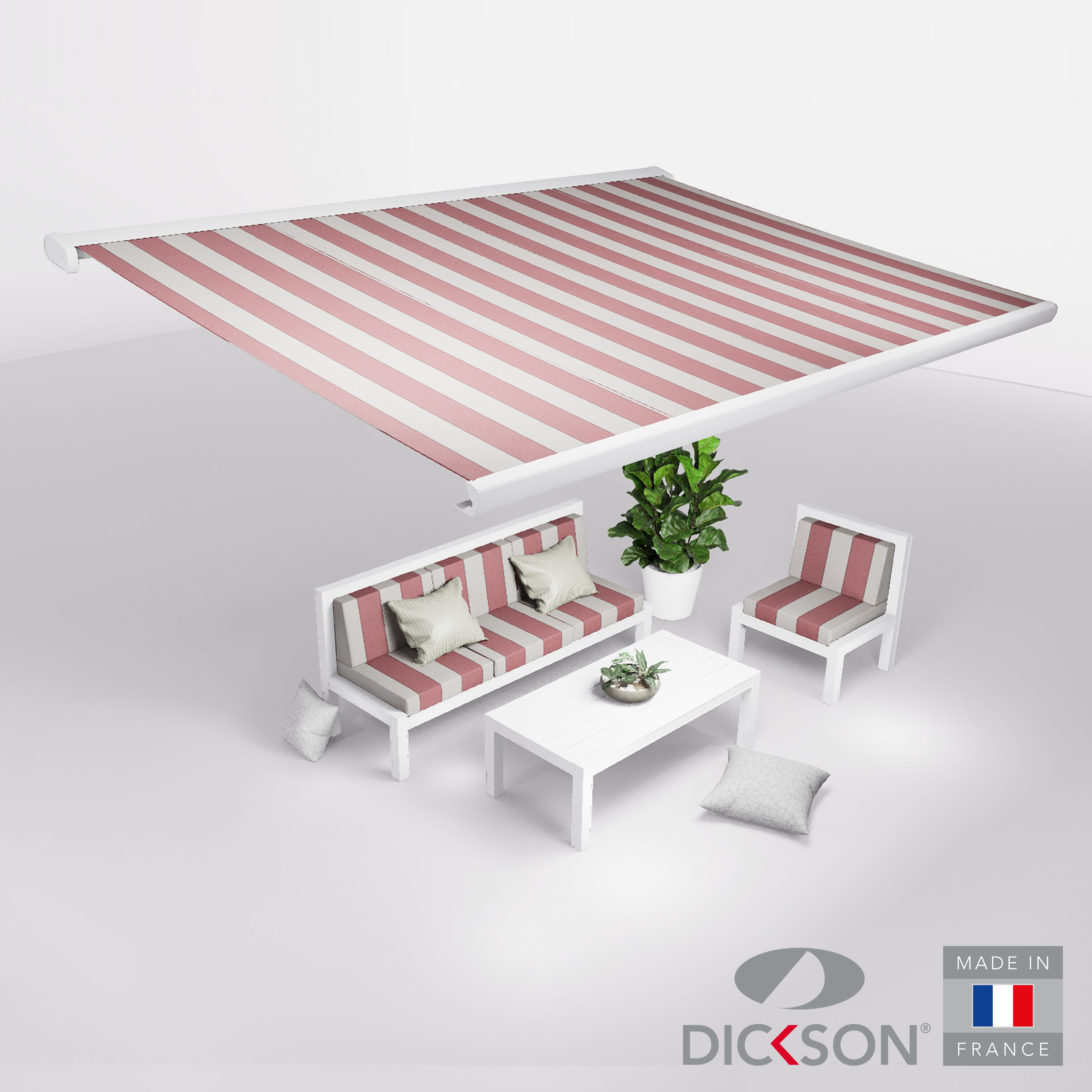 Ensemble Store banne et salon de jardin MEEL - 4 places