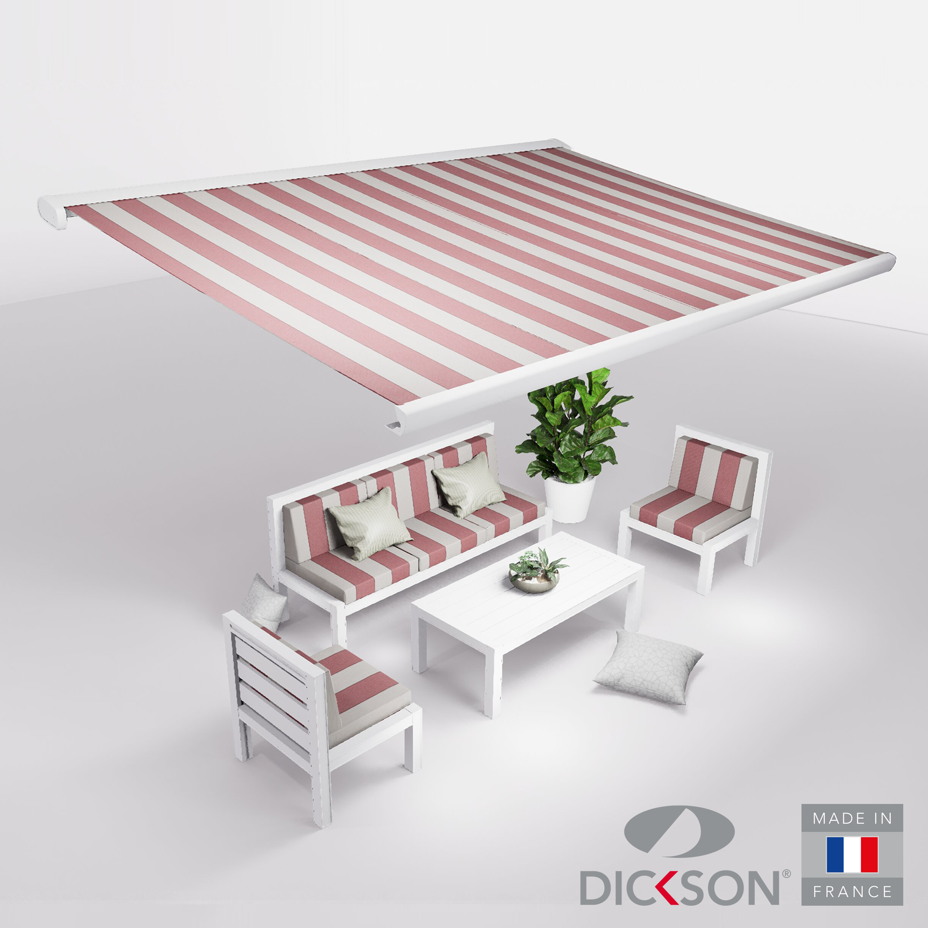 Ensemble Store banne et salon de jardin MEEL - 5 places