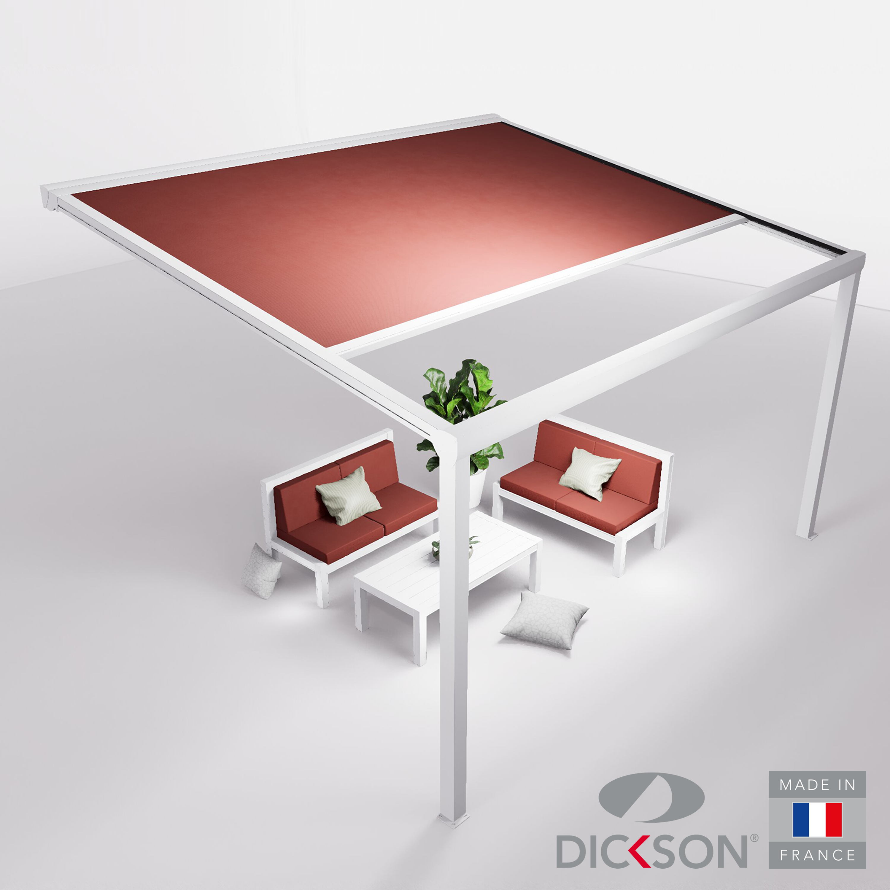 Ensemble Pergola toile et salon de jardin TILA - 4 places Canapés