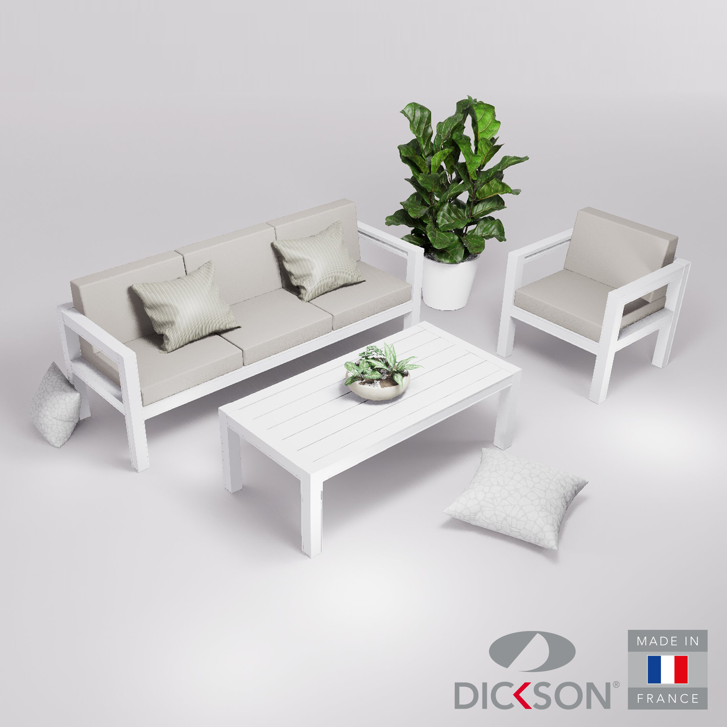 Salon de jardin 4 places accoudoirs