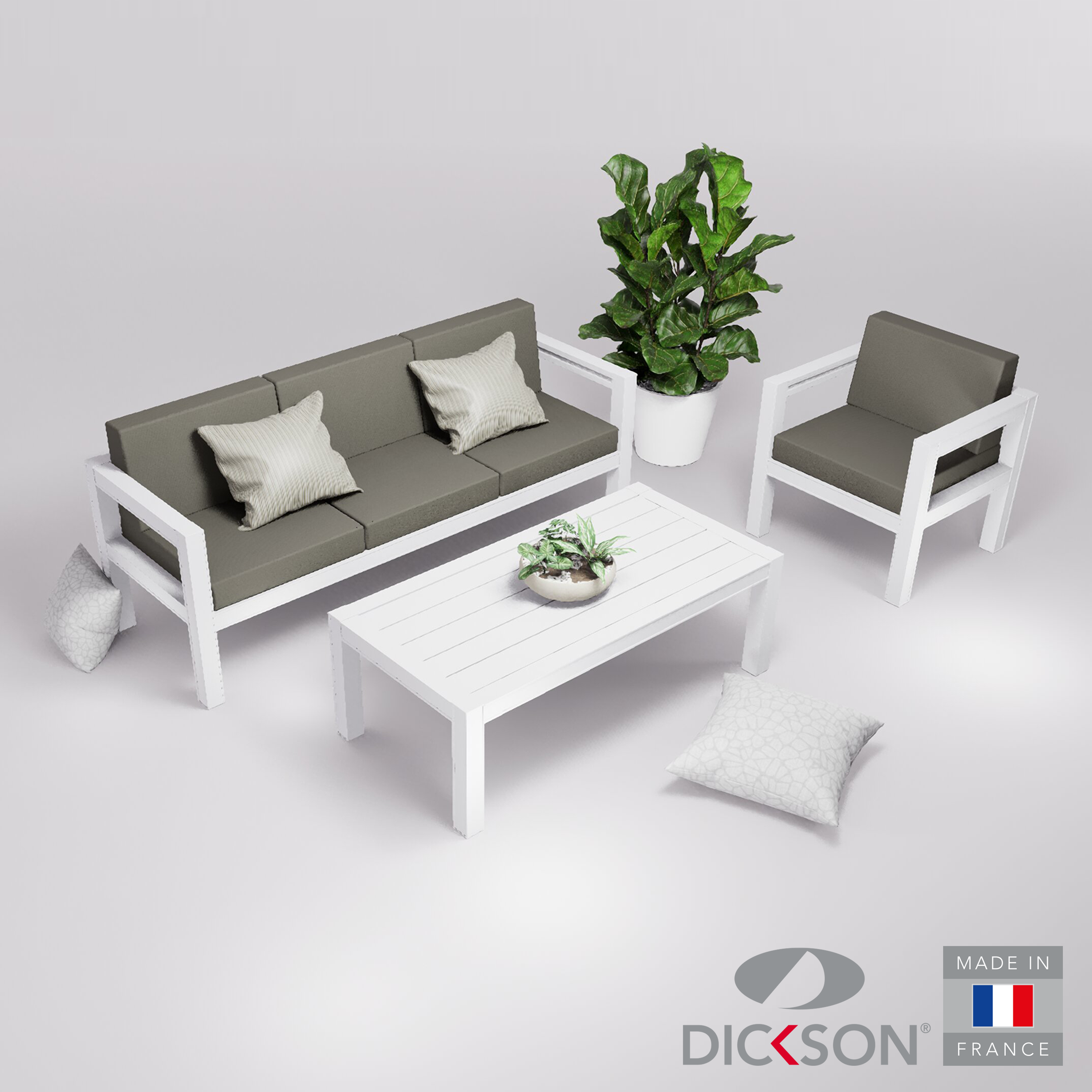 Salon de jardin 4 places accoudoirs