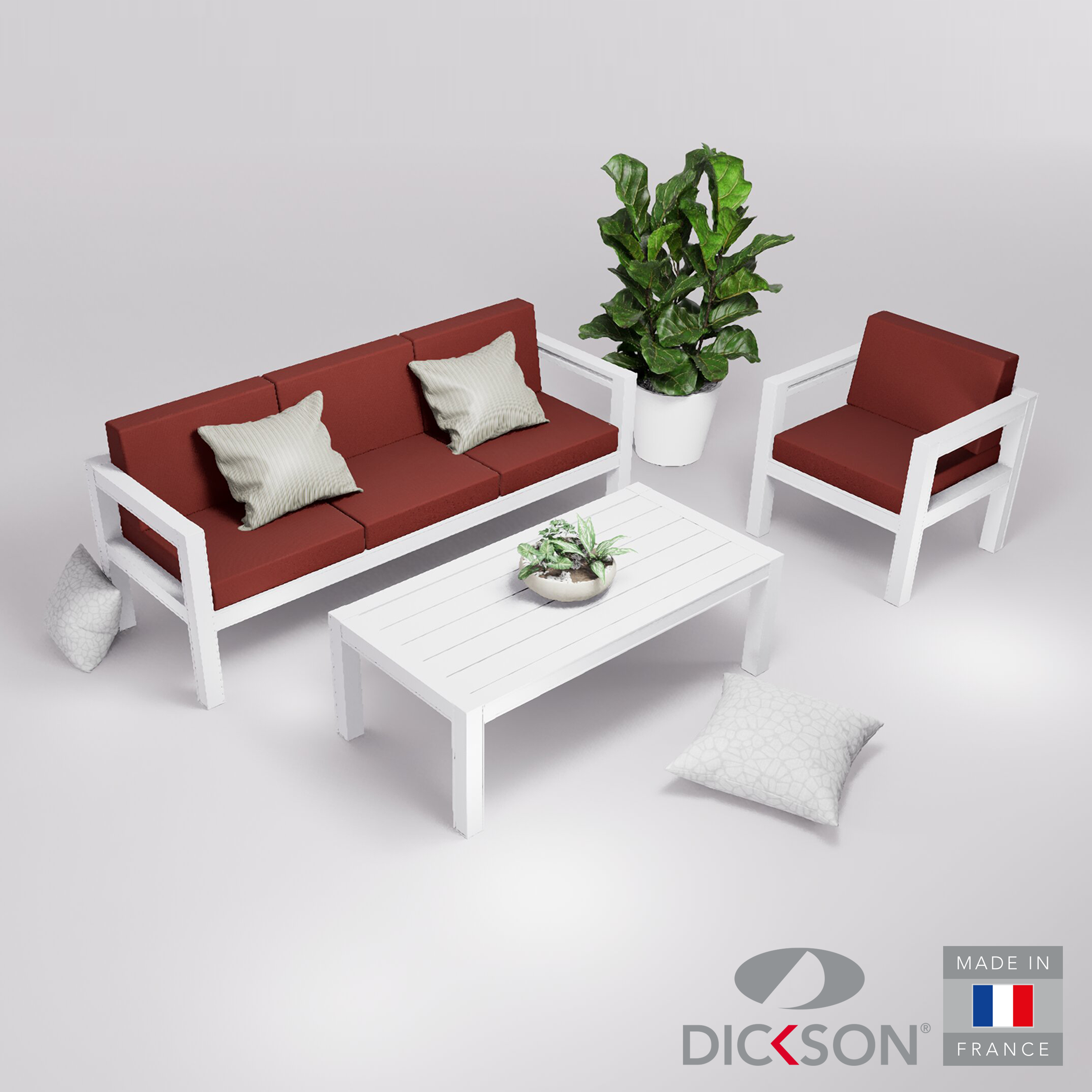Salon de jardin 4 places accoudoirs