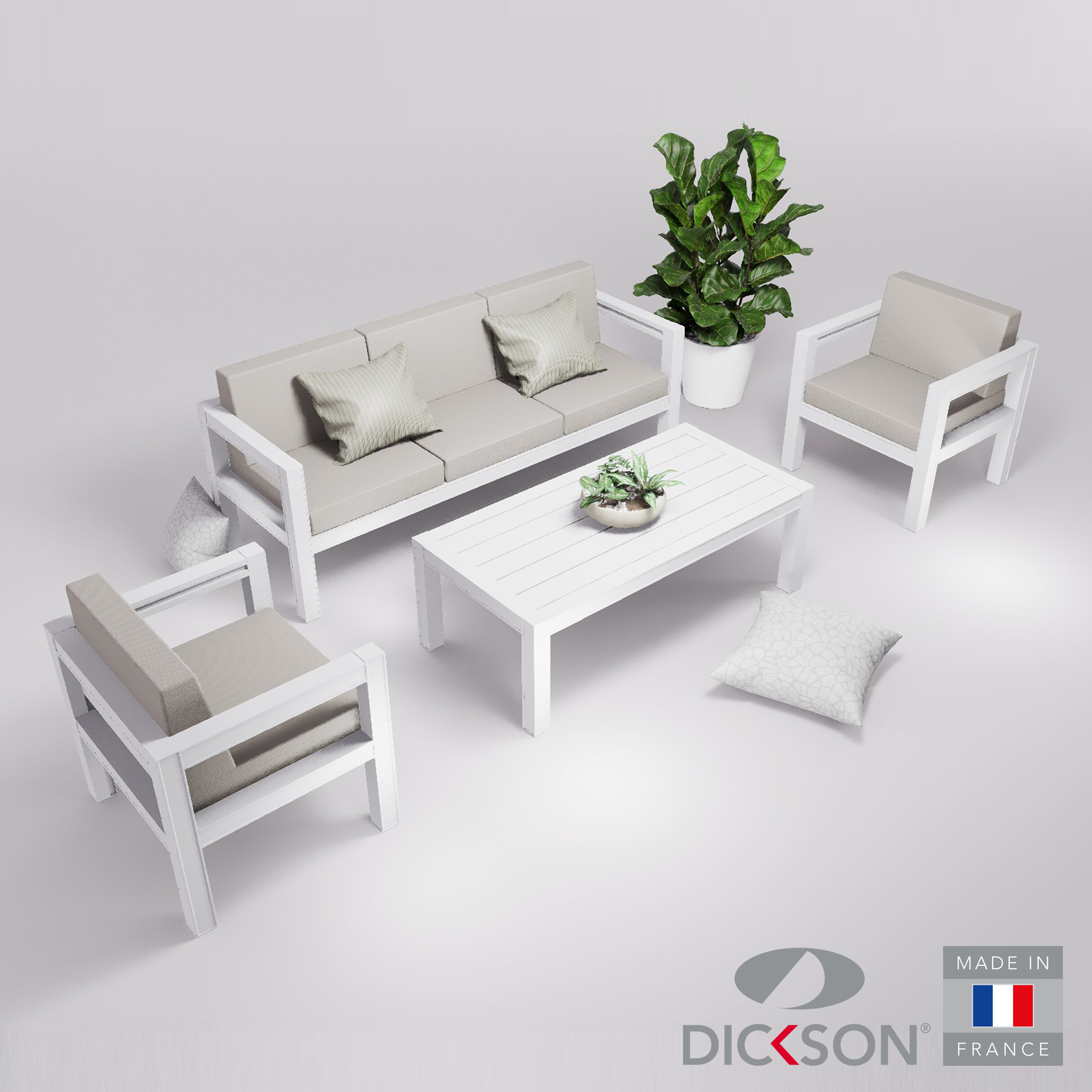 Salon de jardin 5 places accoudoirs