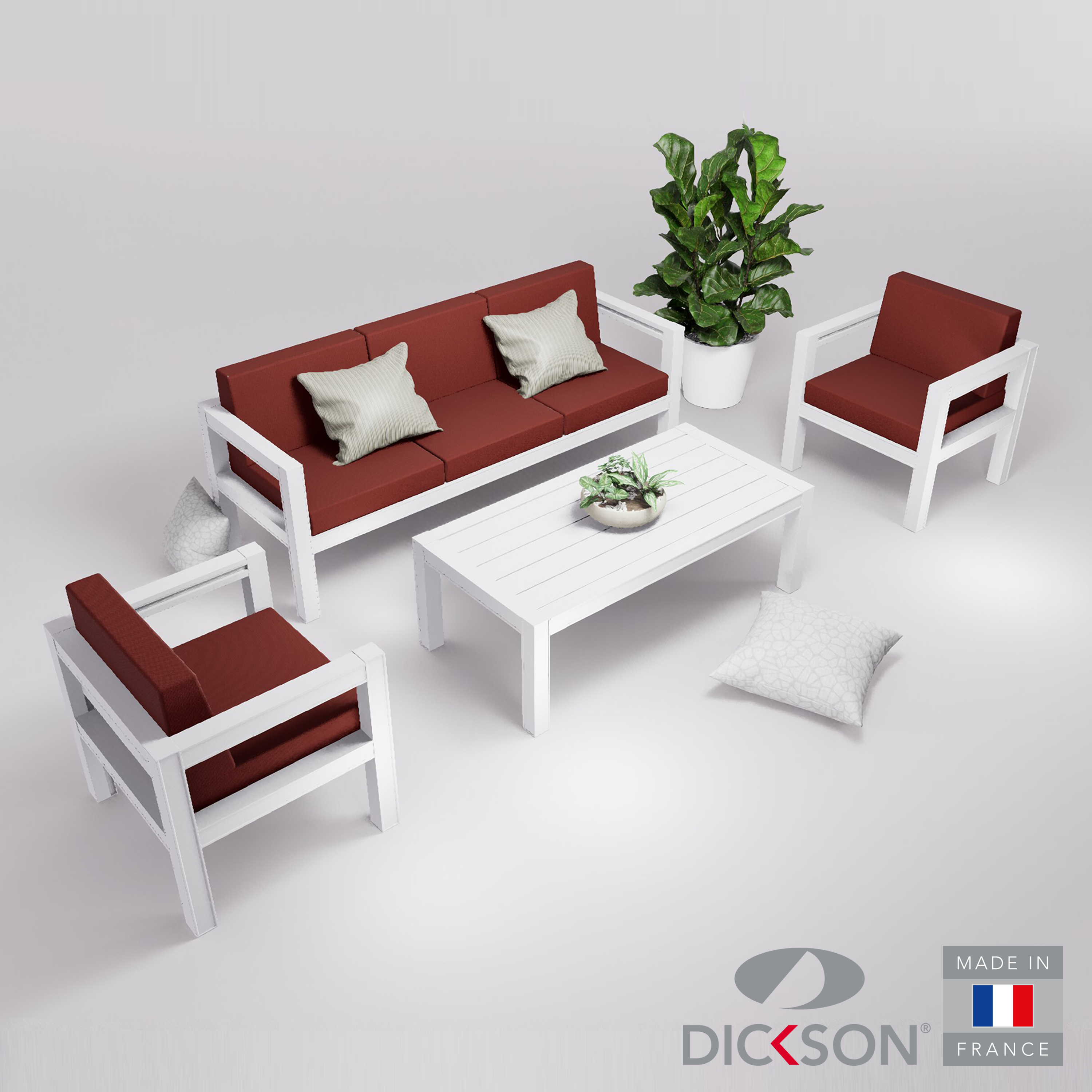 Salon de jardin 5 places accoudoirs