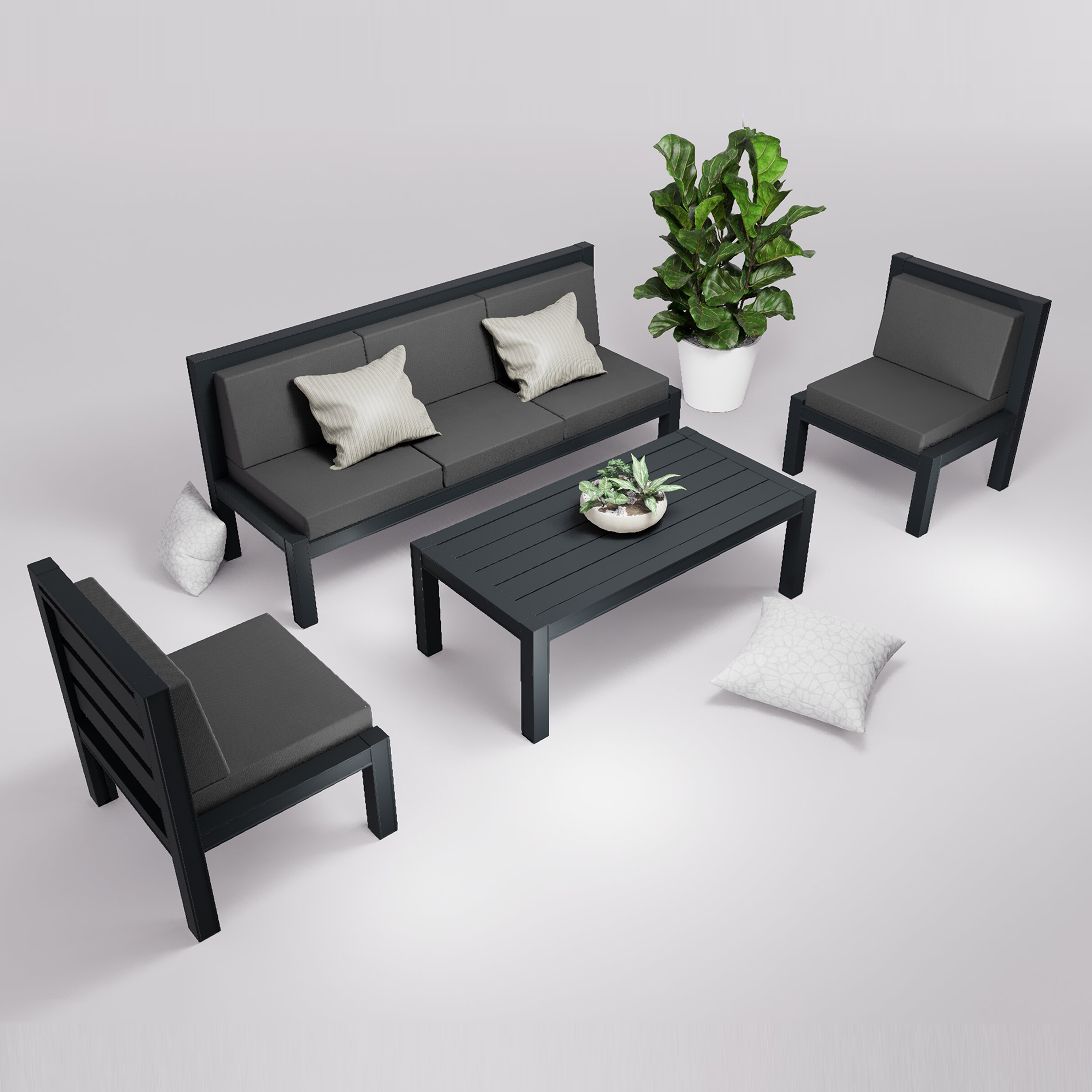 Salon de jardin 5 places