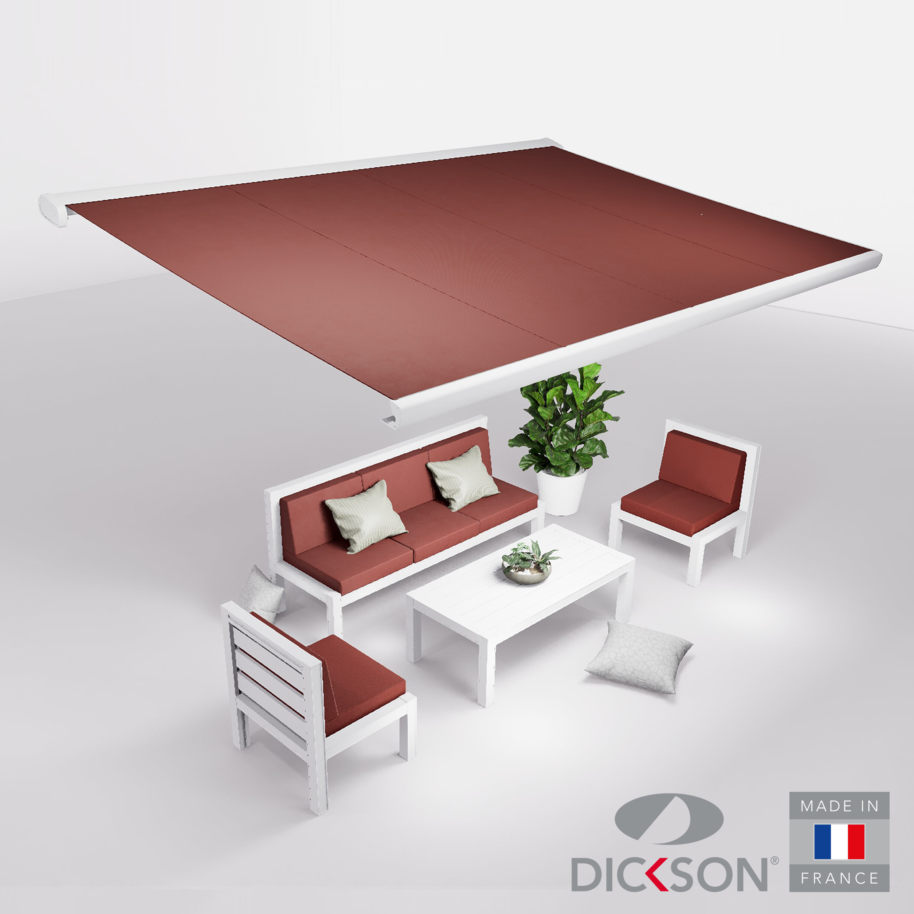 Ensemble Store banne et salon de jardin MEEL - 5 places