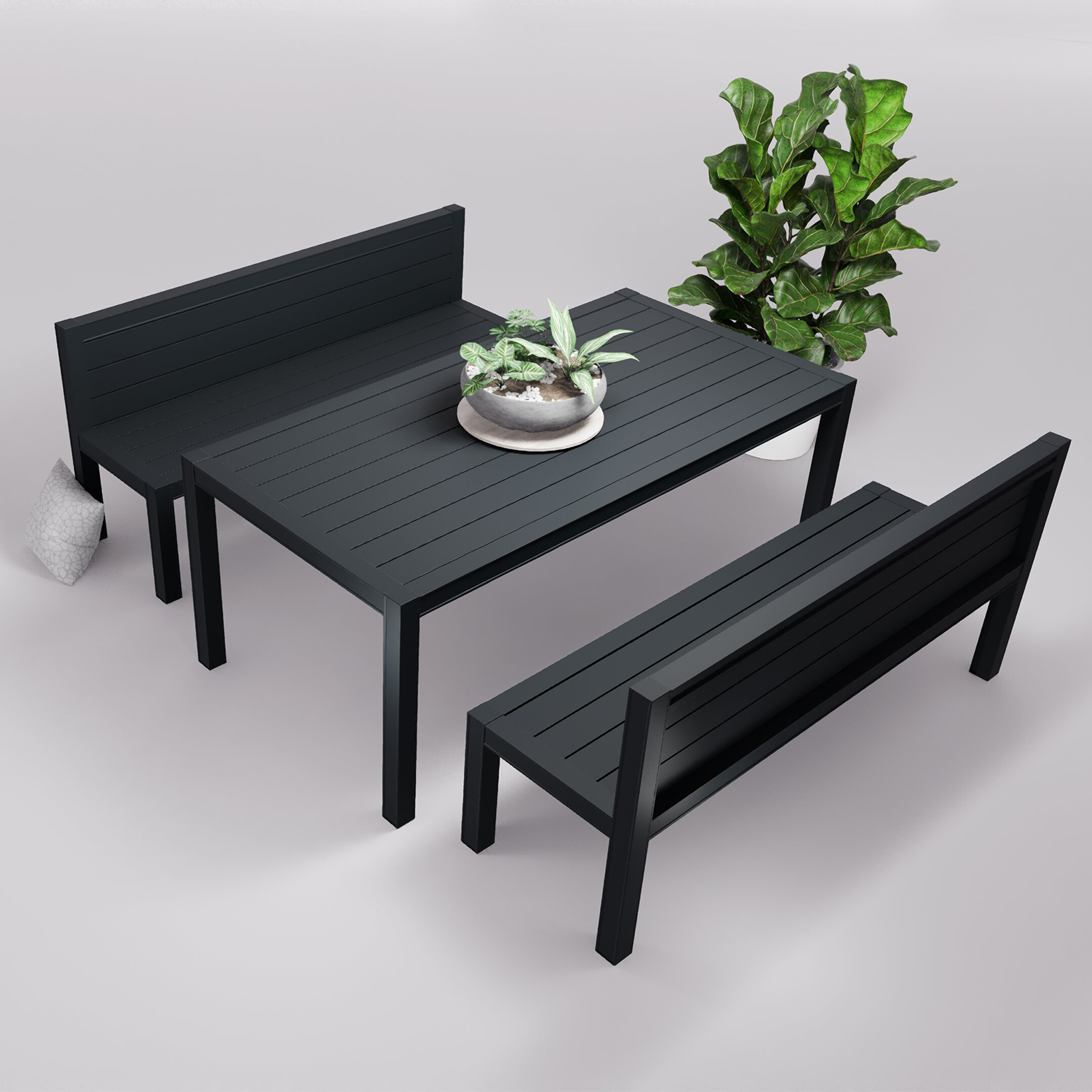 Table et banquettes 6 places