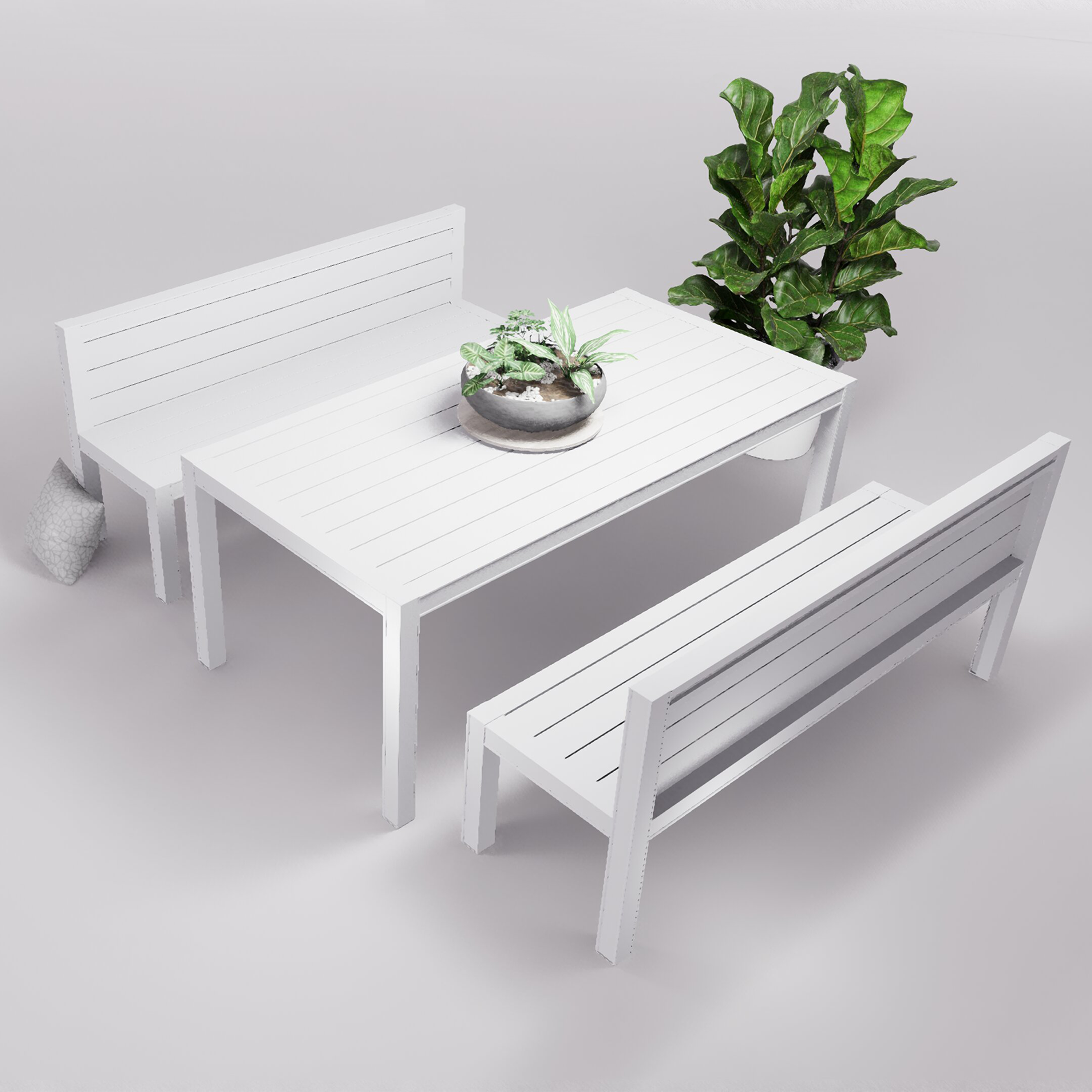 Table et banquettes 6 places